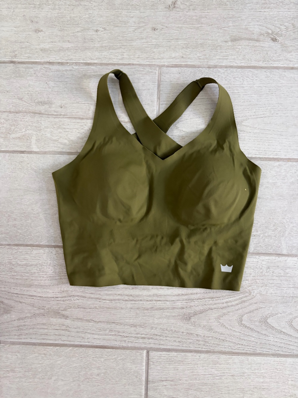 Olive Green SheFit Seamless Sports Bra